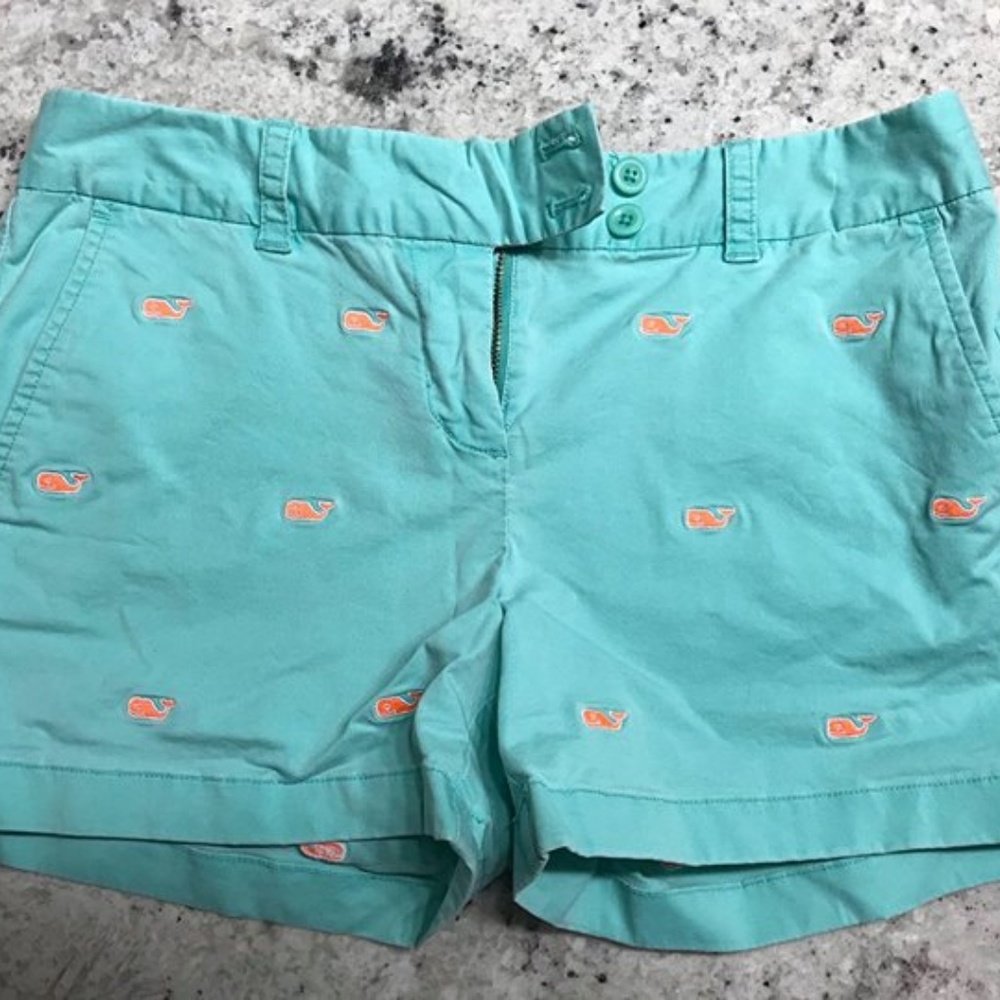 Whale Embroidered Day Boat Shorts, size 4